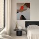 Abstract minimalist couple "in your arms" 100x80cm