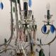 Multicolored Crystal Chandelier 1960’s 6 lights