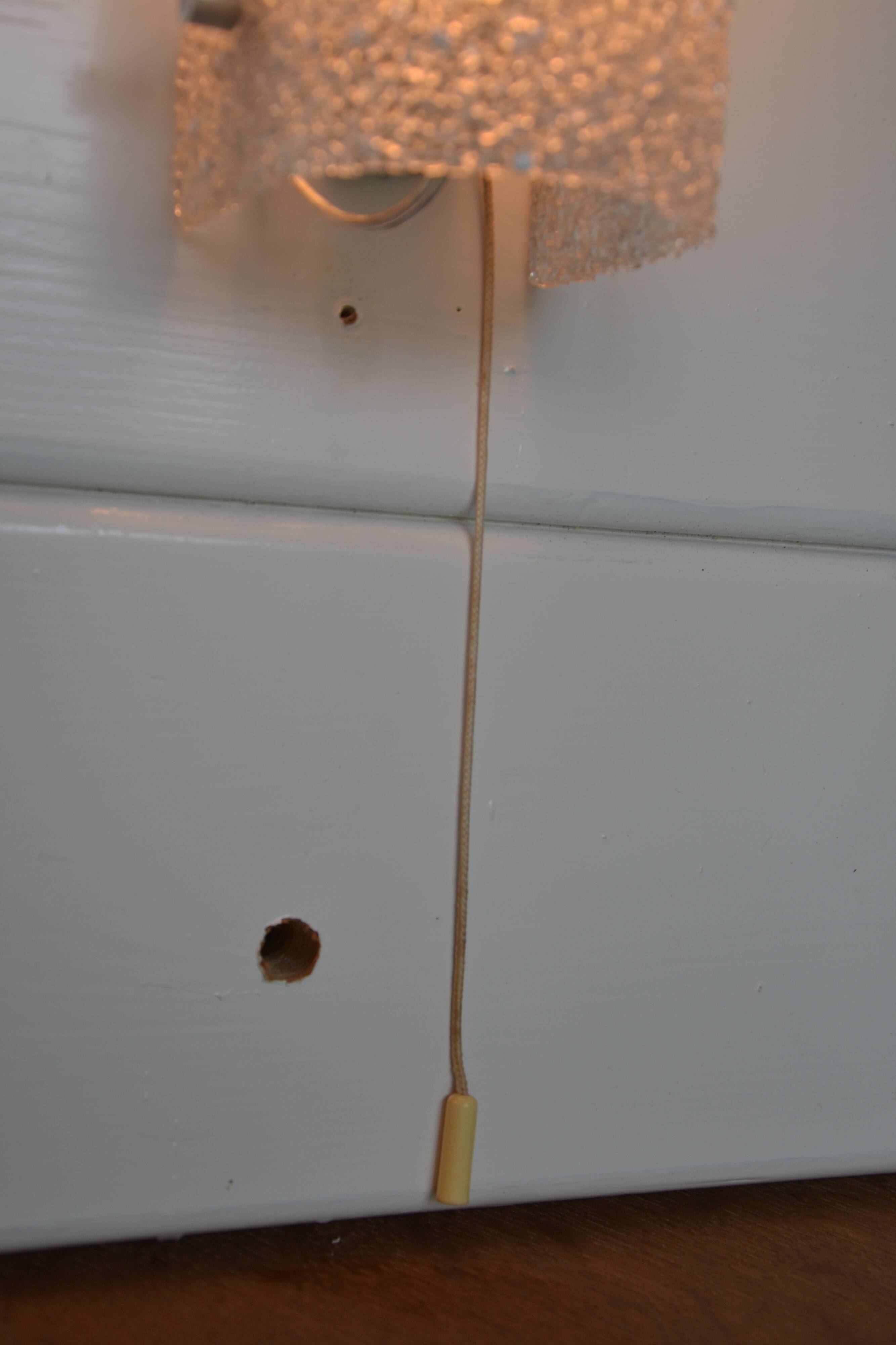 2 orange perspex and plexiglass wall lights from the 60s-70s.
