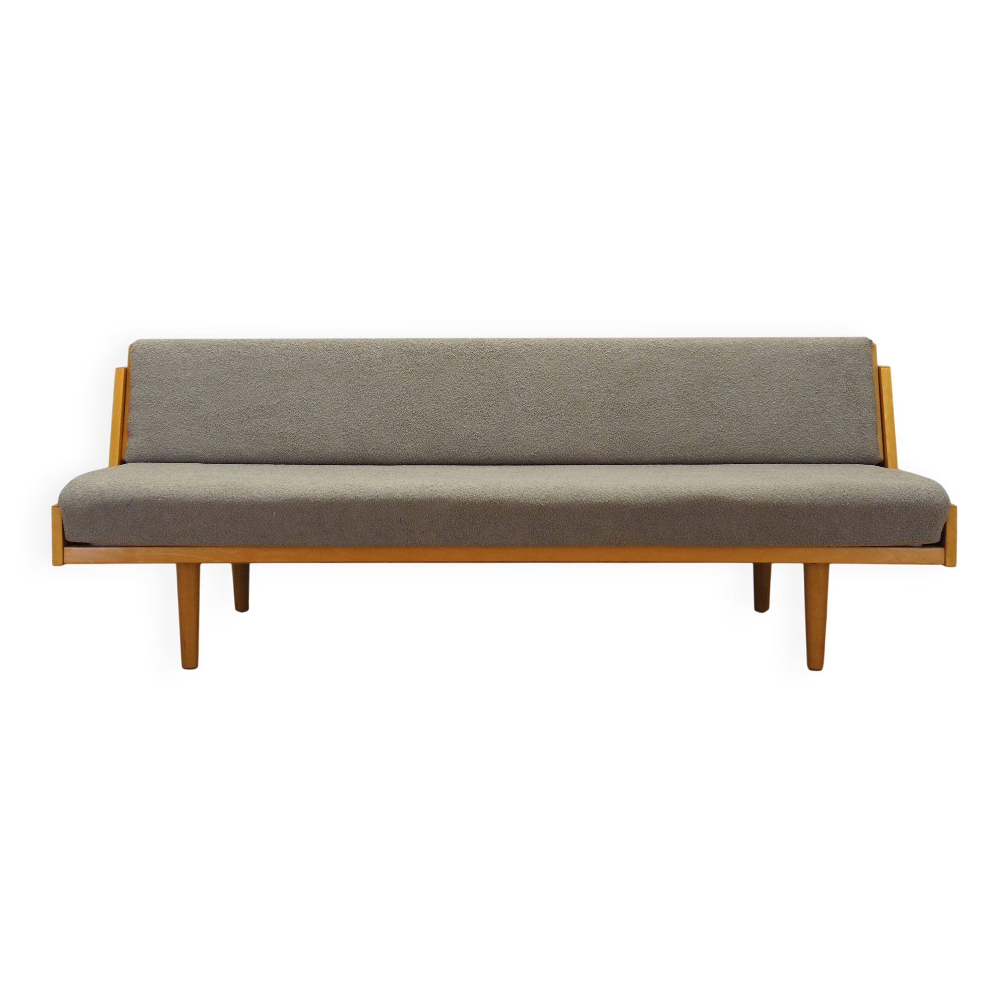 Beech sofa, Danish design, 1960s, designer: Hans. J. Wegner, manufacture: G