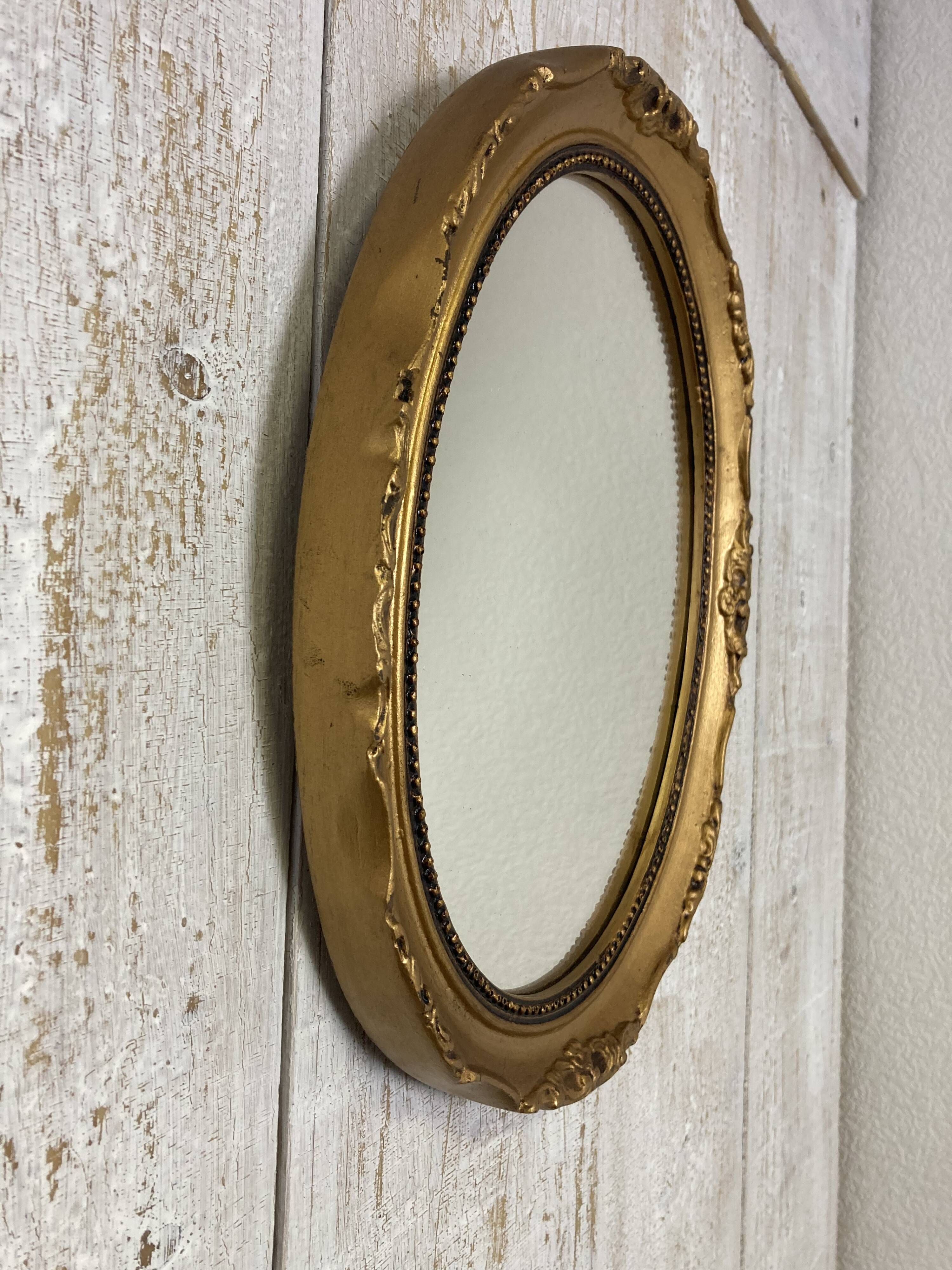 Antique oval mirror 34x27cm