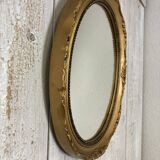 Antique oval mirror 34x27cm