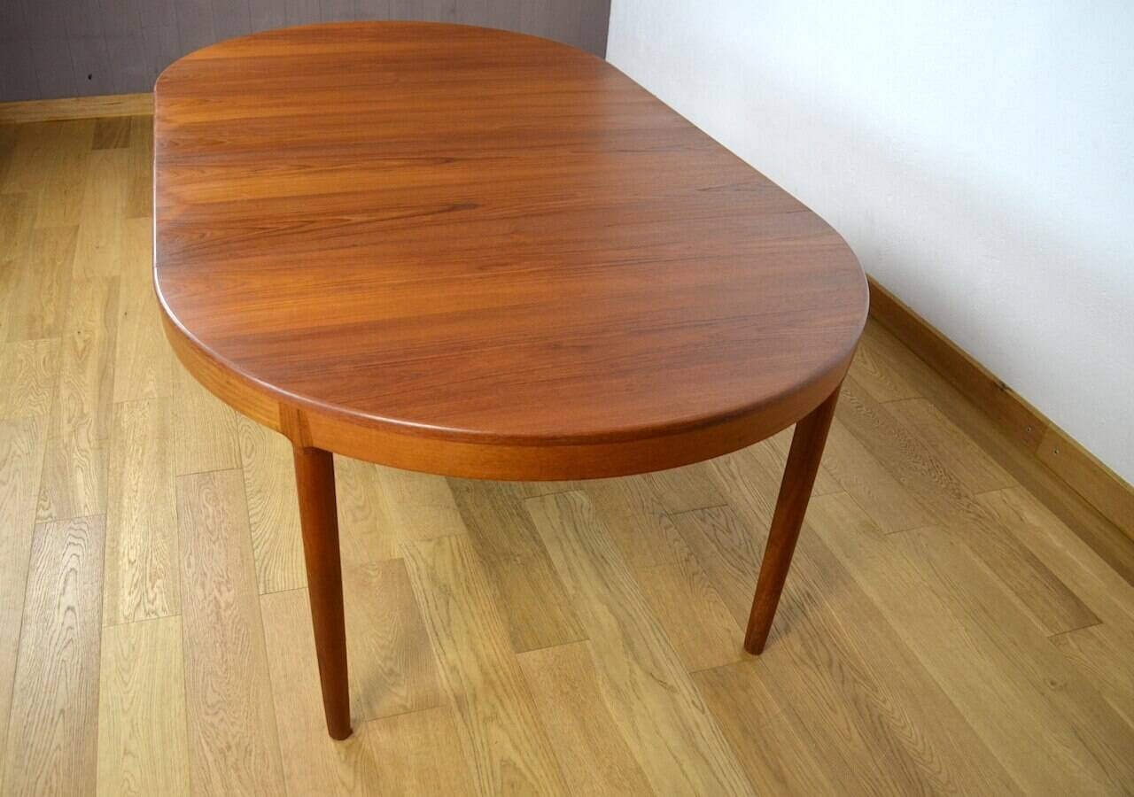 Danish 1960s Round/Oval Teak Table by Harry Ostergaard
