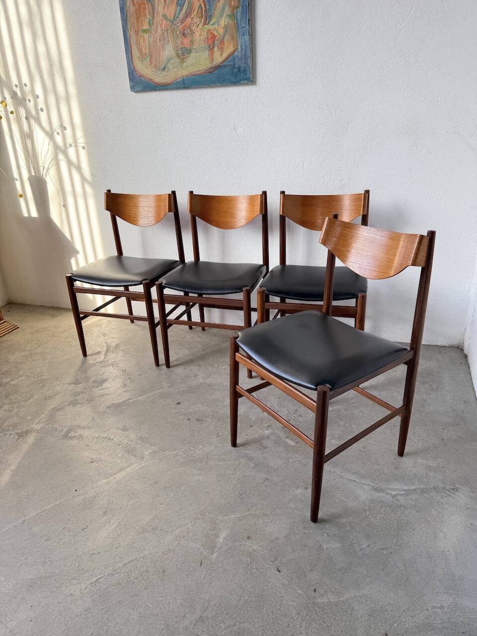 Set 4 chaises italiennes Gianfranco Frattini