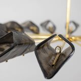 Simone Malachin. Murano glass "star" chandelier. Contemporary.