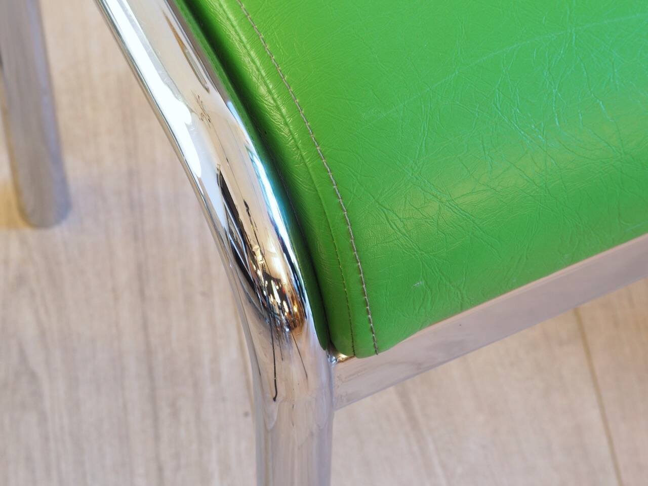 Vintage apple green stool or footrest