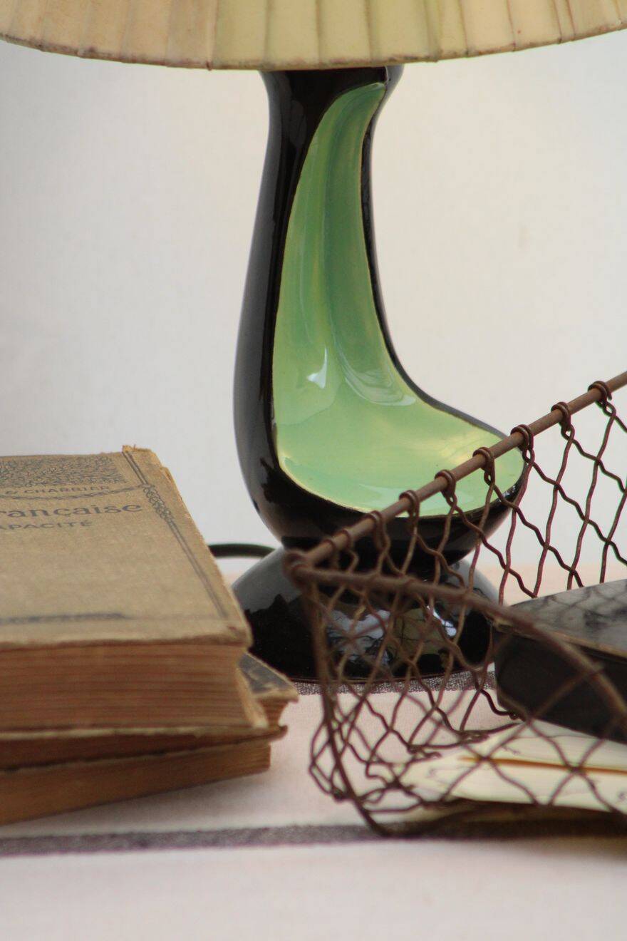 Ancienne lampe en céramique