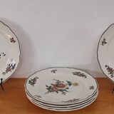 Set of 6 old flat ceramic plates VILLEROY and BOCH "Alt Strassburg"