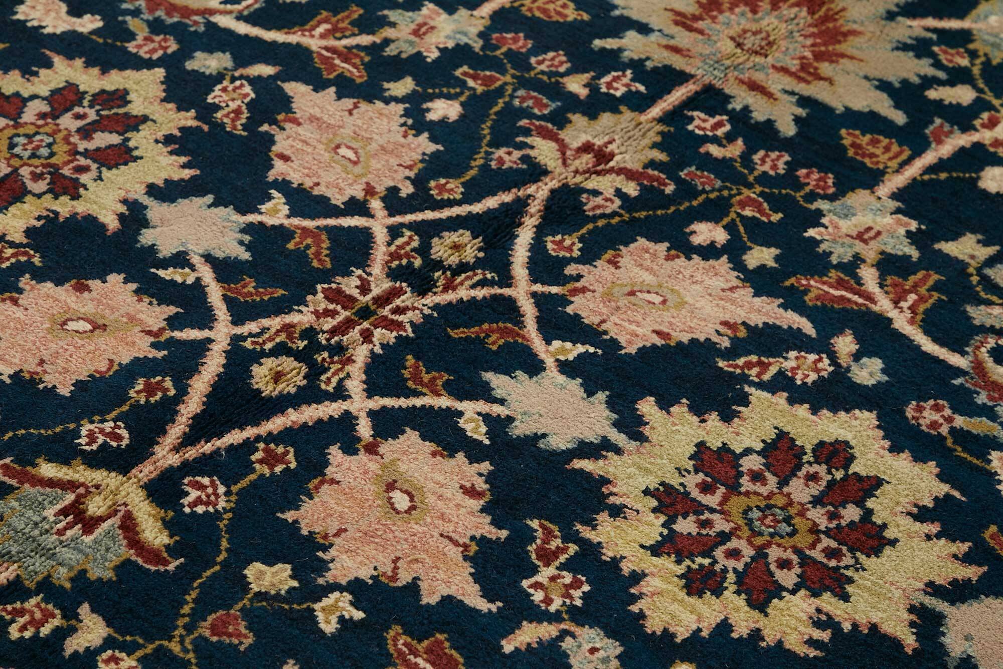 Tapis Oushak en laine noué à la main turc 267 cm x 357 cm