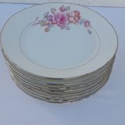 8 porcelain plates Louis Lourioux diam 20,5 cm