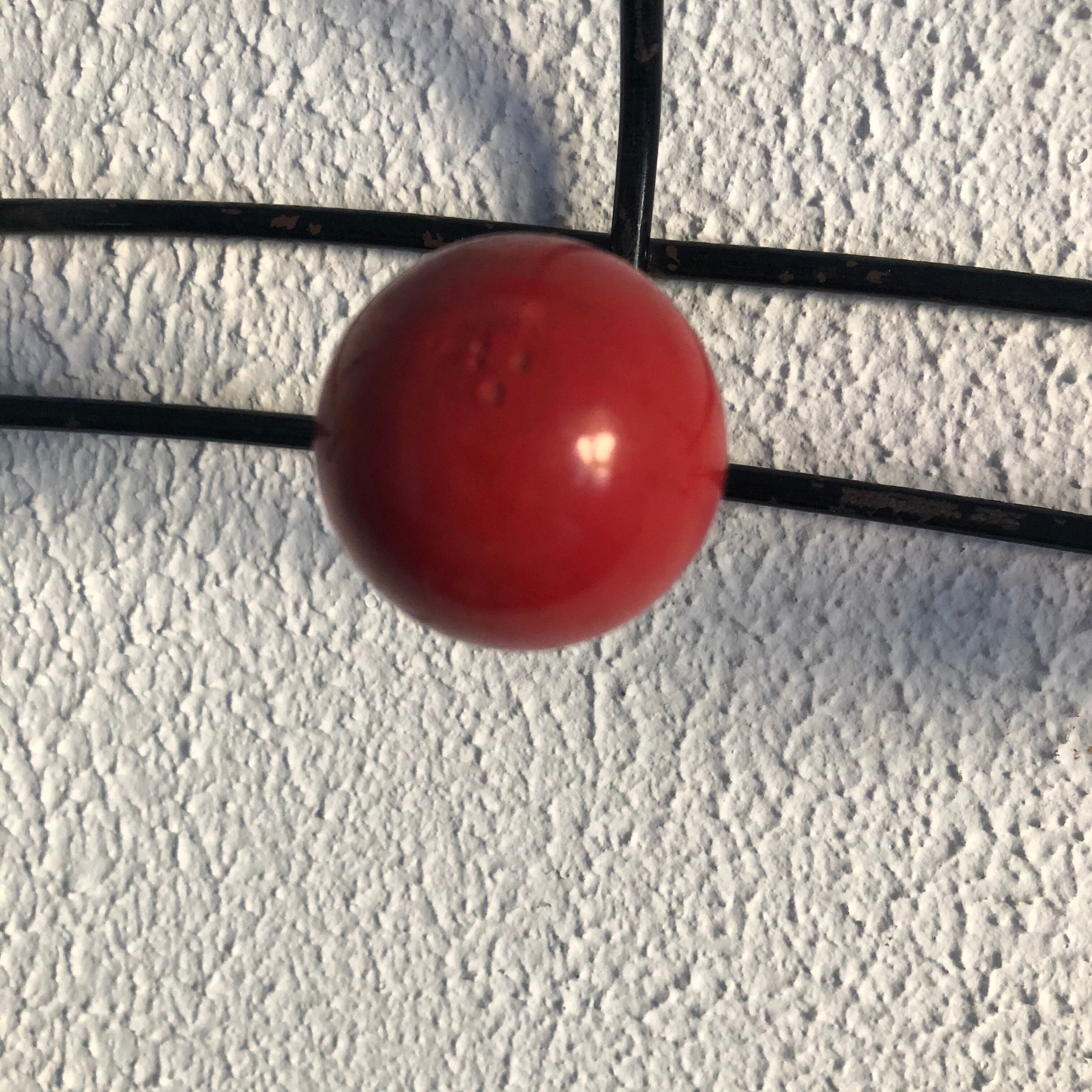 Coat rack 6 patères vintage balls 1960 - 50 cm