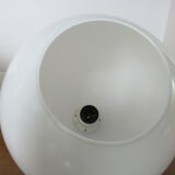 Suspension ball in white opaline 70s