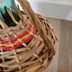 Pied de lampe dame-jeanne dans son panier