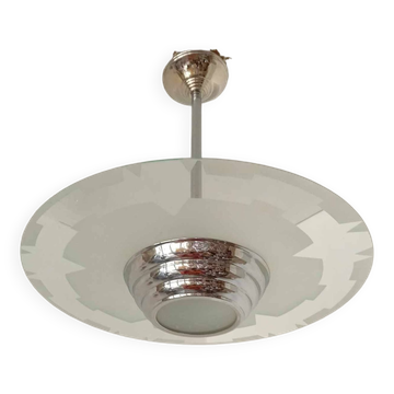Art Deco slab chandelier
