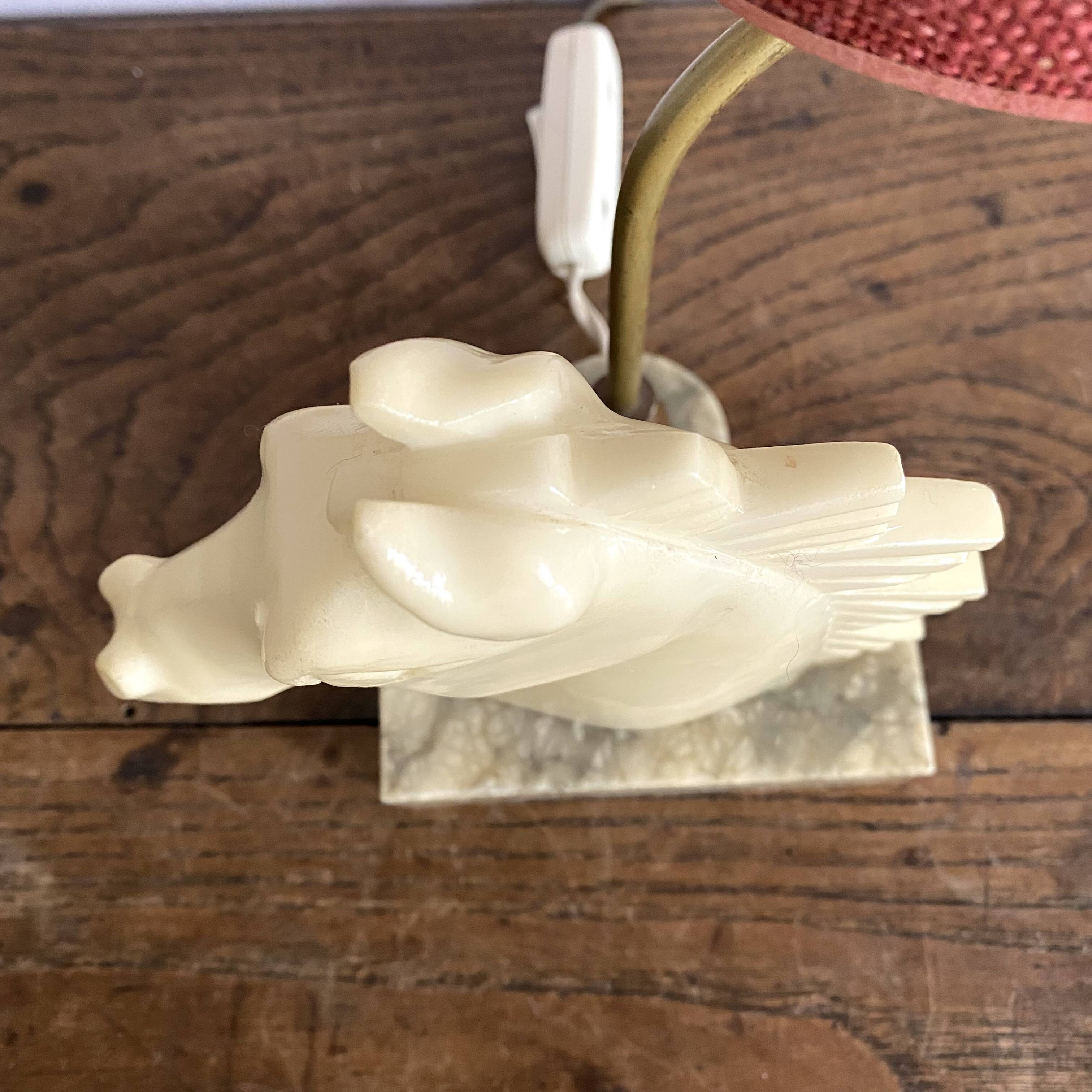 Alabaster horse head lamp, Italy