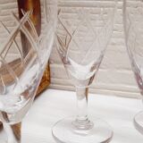 Set 8 coupes champagne verre ciselé