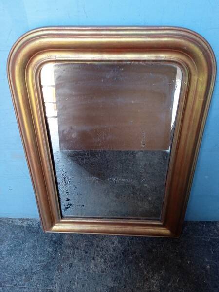Louis Philippe mirror in gilded wood, 19th century - 88 cm