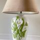 Lampe italienne fleurs d'arum vintage