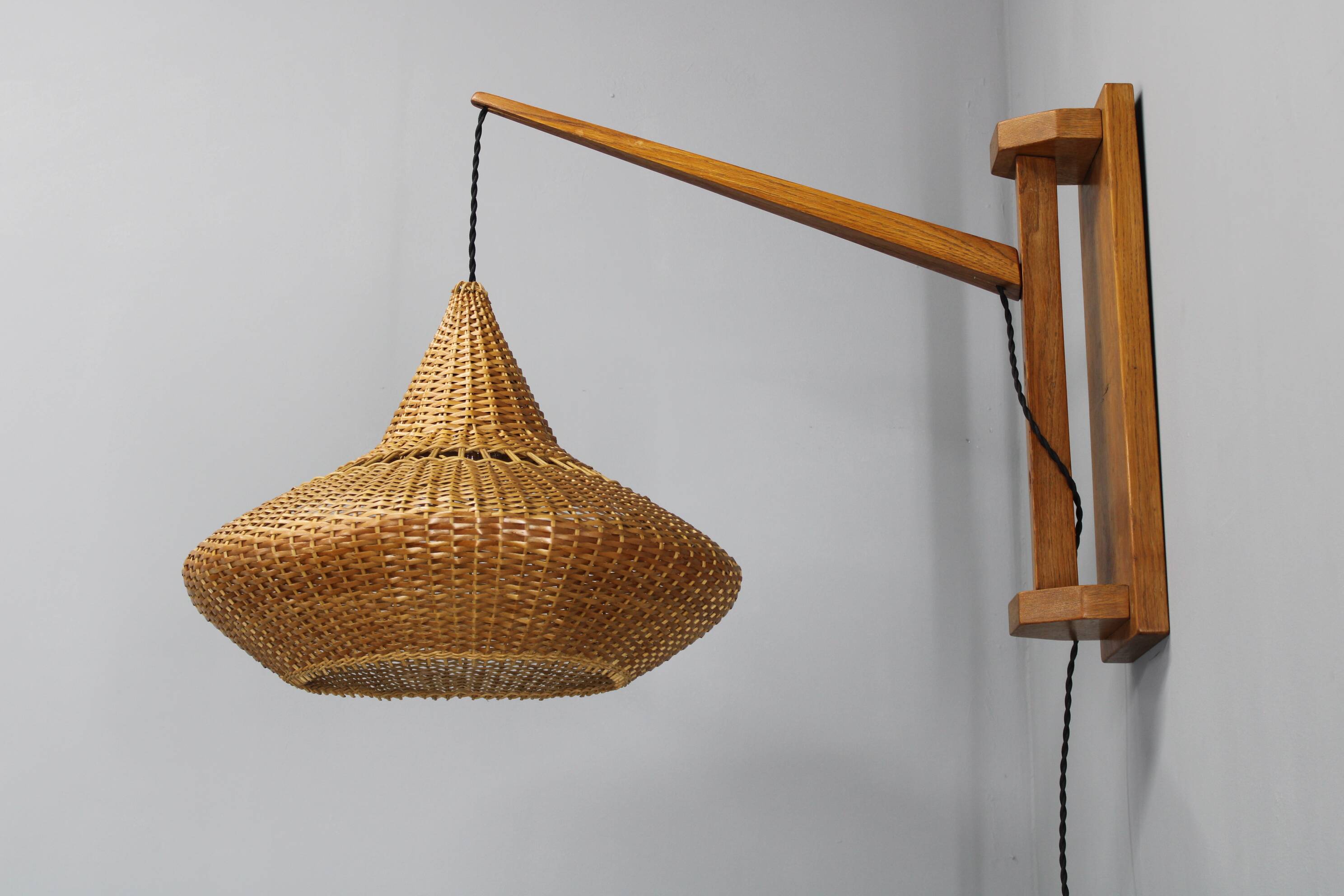 1960s Wall Wooden Lamp by Pokrok Zilina , Czechoslovakia