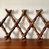 Folding wall coat rack XIXth