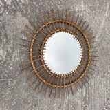 Rattan mirror 70cm