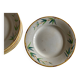 Set of 7 Sarreguemines Bamboo 1880 ironstone plates