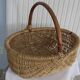Wicker basket wooden handle