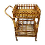 Rattan serving table 1950/60