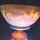 Large bowl on pedestal Daum Nancy – Lakeside landscape 1910