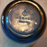 7 vintage blue water glasses