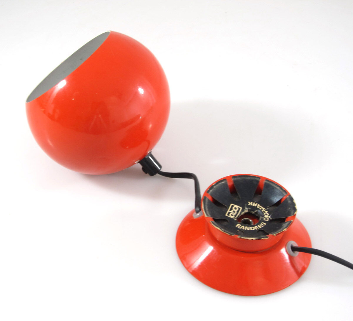 Abo Randers original scandinavian vintage red magnet bedside Ball Lamp