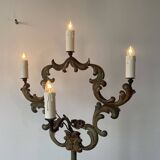 Florentine floor lamp in old painted sheet metal