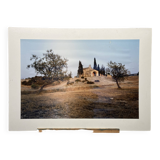 Laminated photograph.