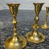 Set of 6 vintage bronze candlesticks