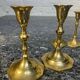 Set of 6 vintage bronze candlesticks