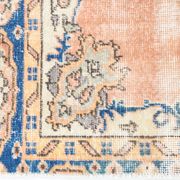 3x6 Rug For Living Room Pale Orange Blue Handmade Turkish Rug, 104x176Cm