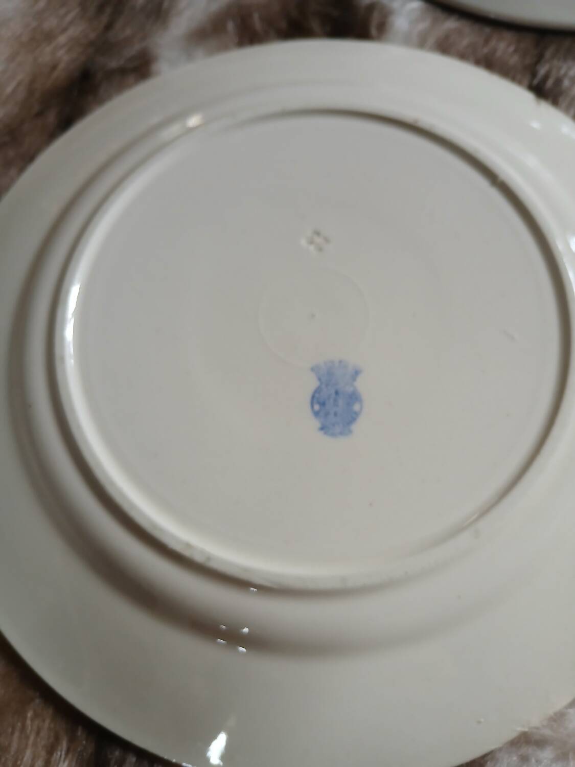 6 mismatched antique dinner plates