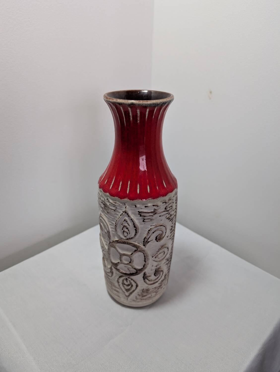 Vase Bay Keramik West Germany red vintage 70s - model 68/25