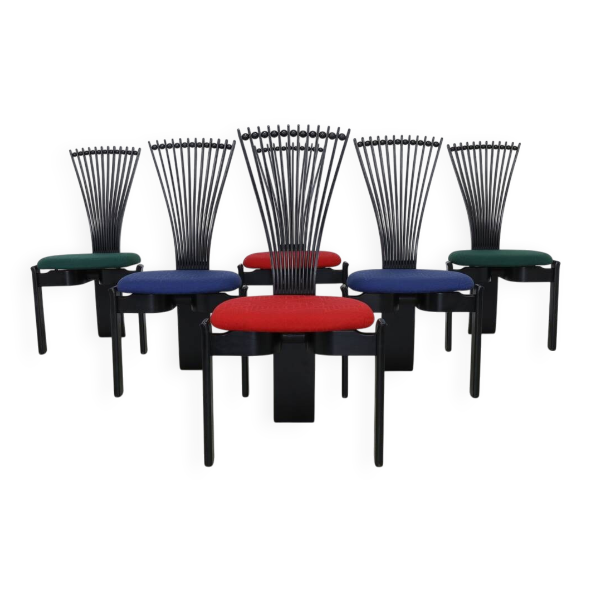 Chaises de salle à manger "Totem" postmodernes par Westnofa – Ensemble de 6, années 1980