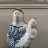 Vierge à l'Enfant en faïence de Nevers XVIIIe