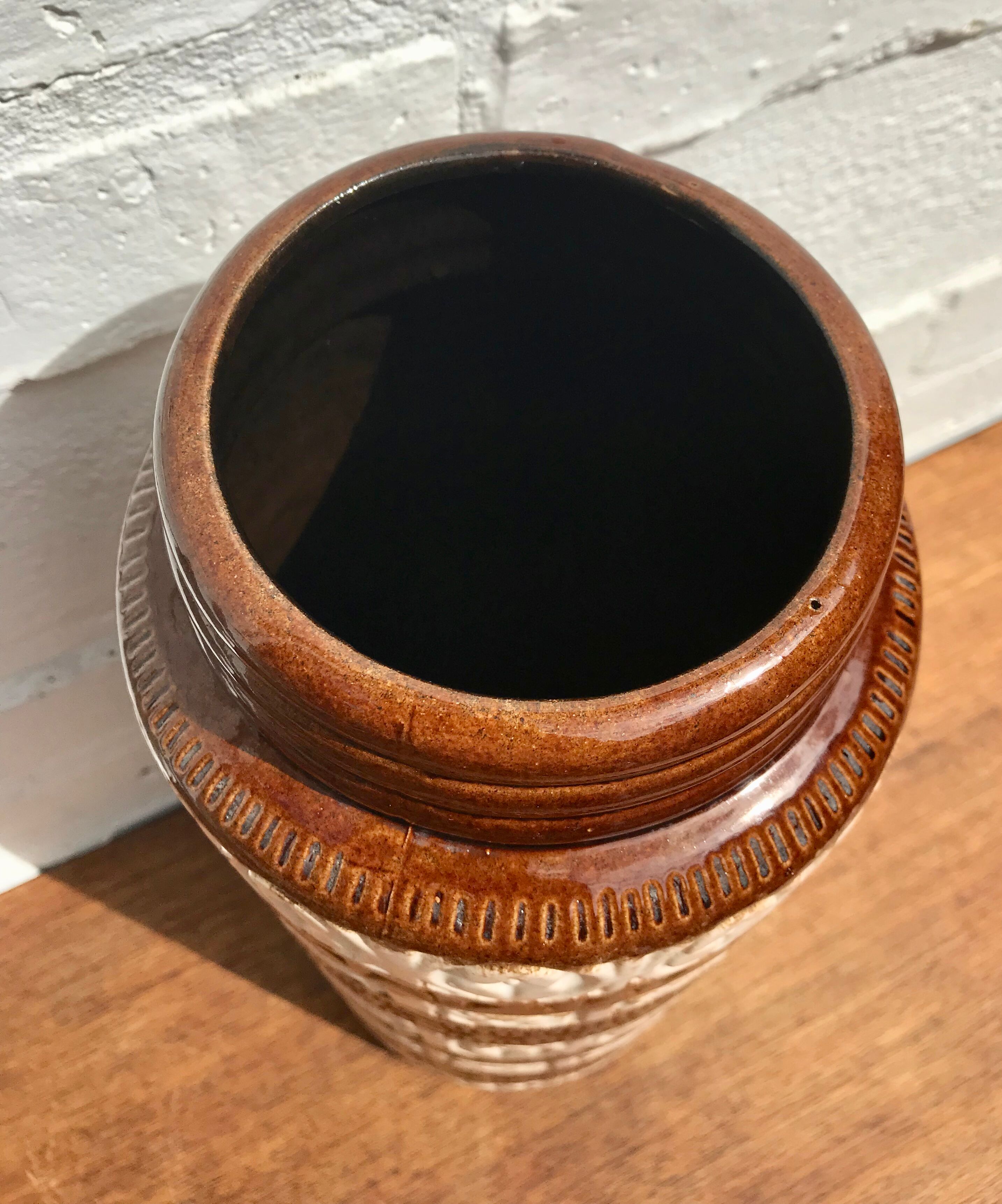 Vintage West German Vase Tall Brown #792