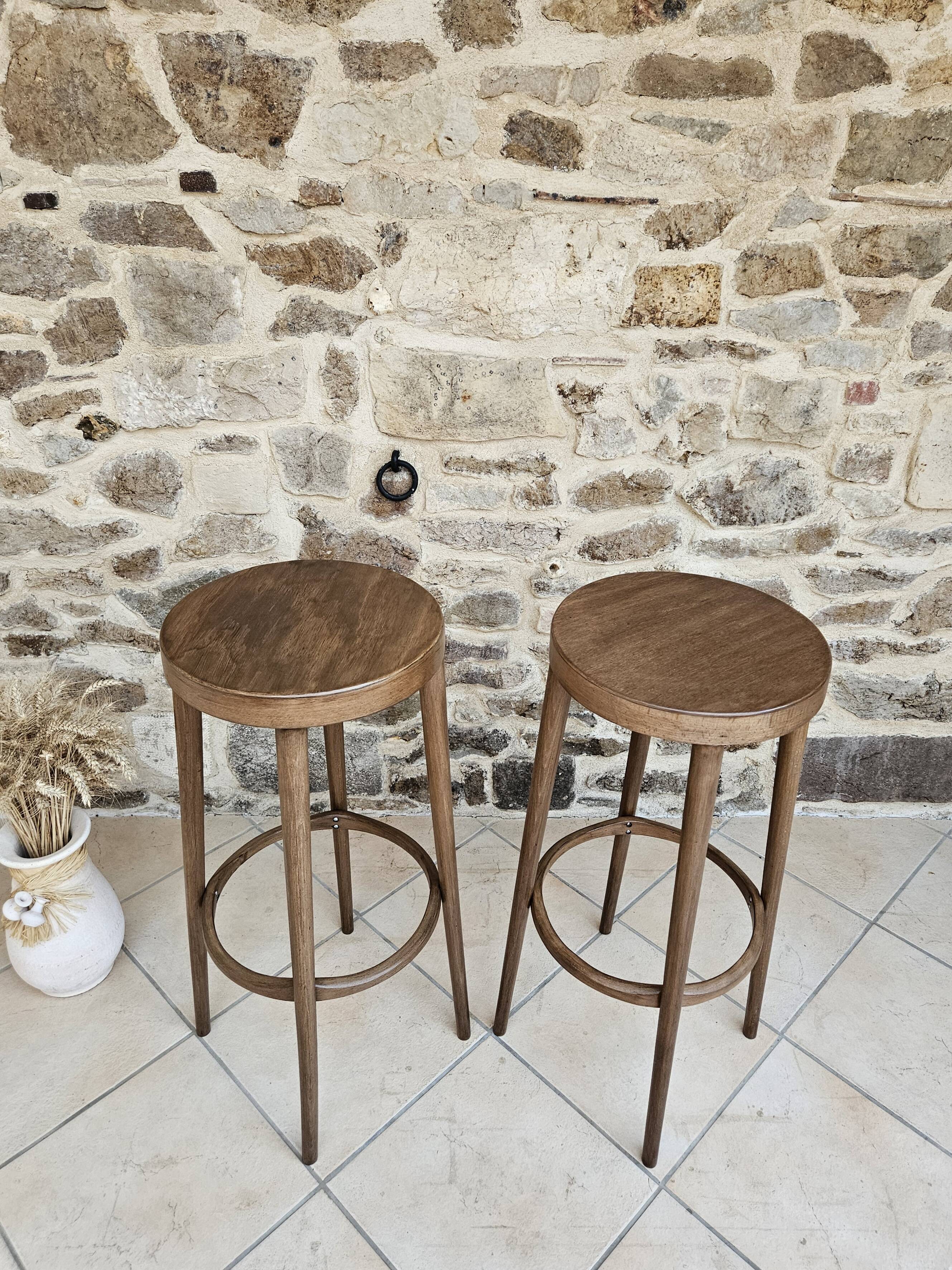 Paire tabourets hauts Baumann