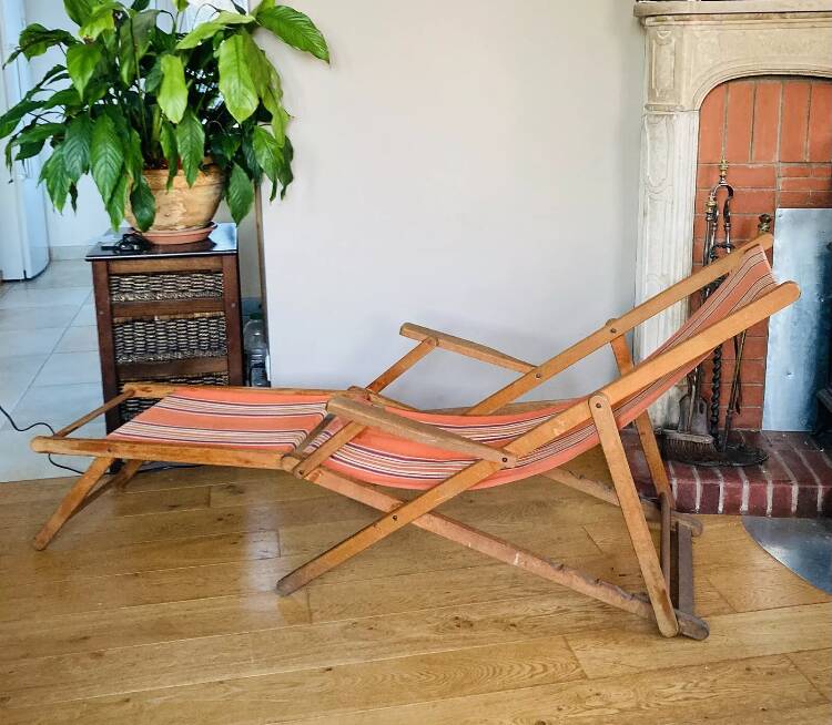 Folding chair known as a sun lounger from the early 20th century