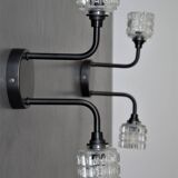 Double cut glass wall light