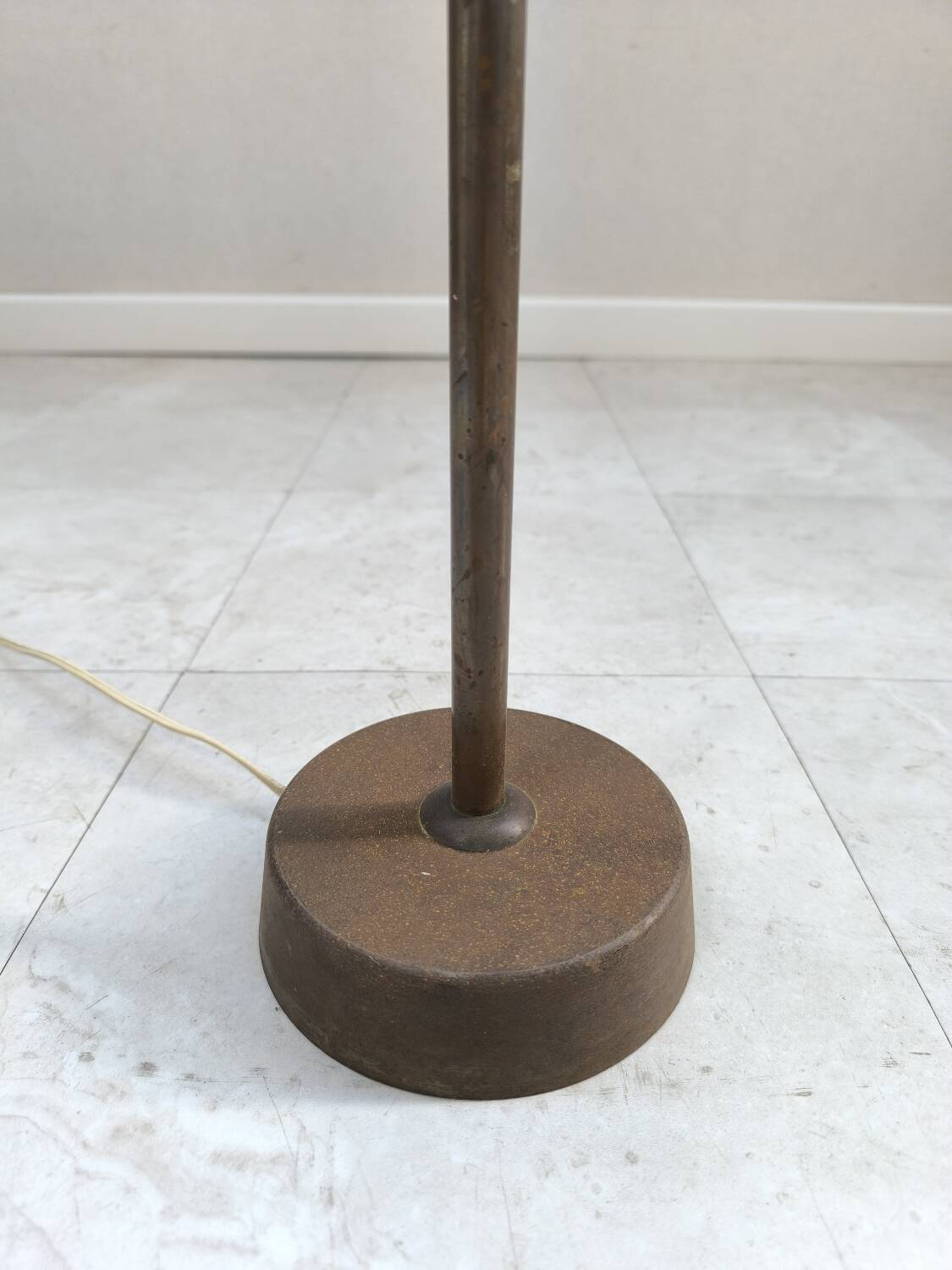 Copper and rope floor lamp circa 1950