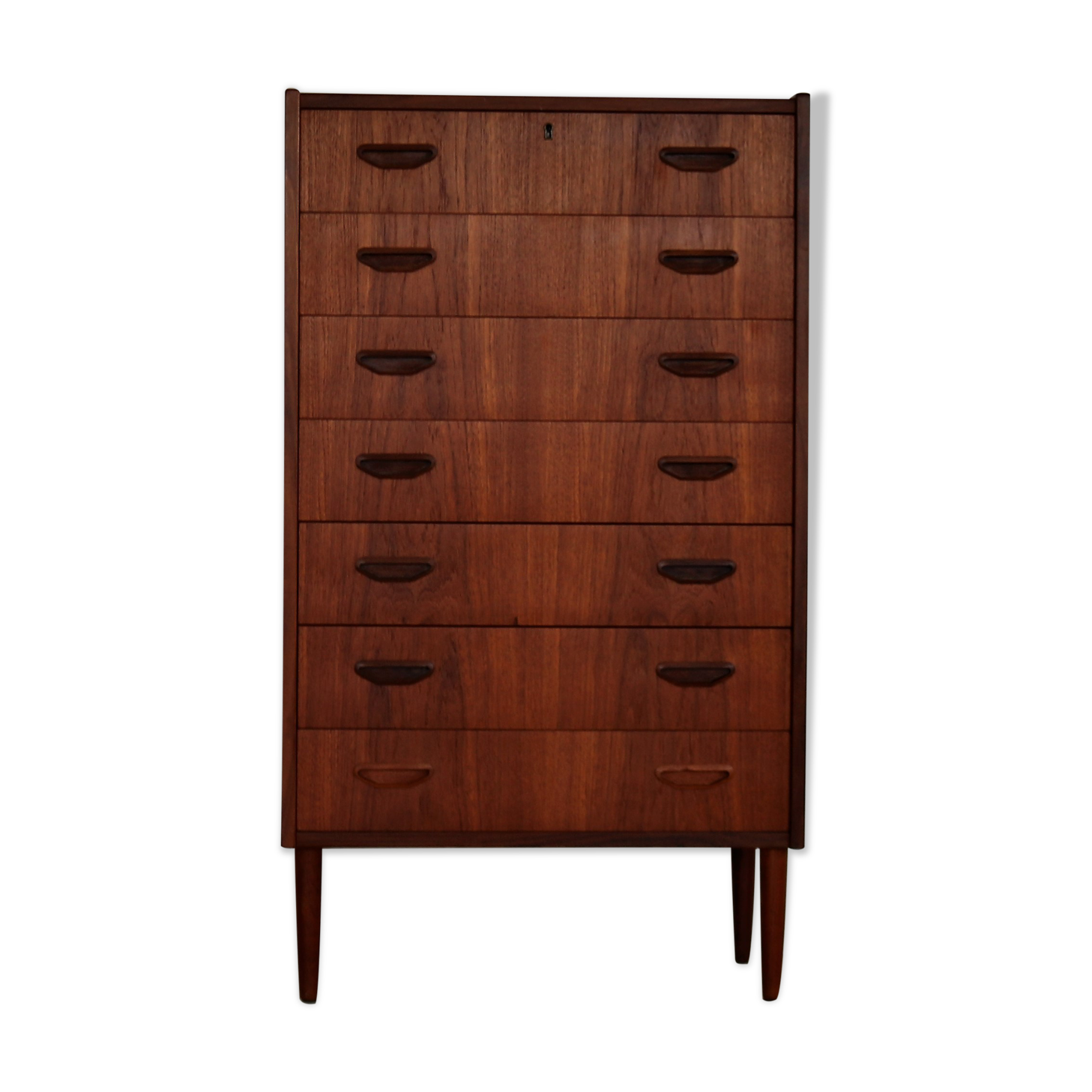 Vintage teak 'tallboy' chest of drawers