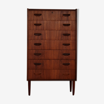 Vintage teak 'tallboy' chest of drawers