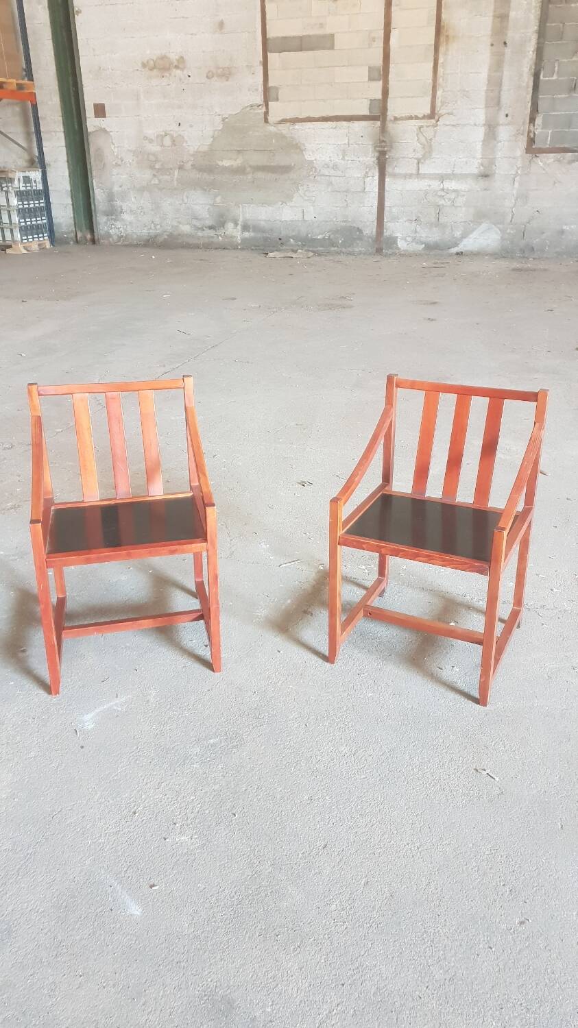 Paire de fauteuils scandinave 1980