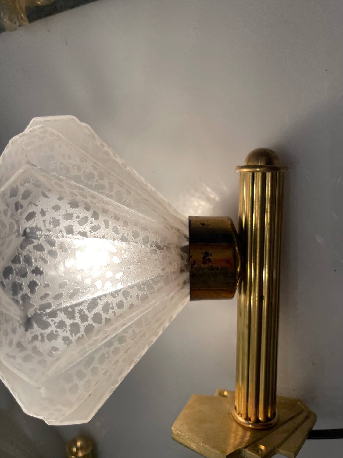 Murano Glass Brass Sconces Set of 3 1950’s