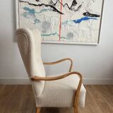 Danish wing chair, by Alfred Christensen para Slagelse Møbelværk, 1950